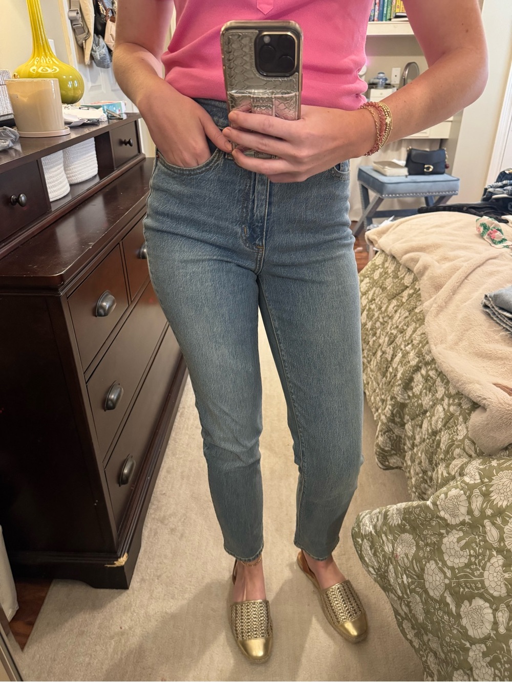 Universal Thread High-Rise Slim Jeans in Light Blue Denim